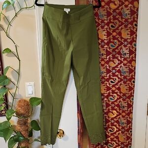 Crown & Ivy Olive Ankle Pants